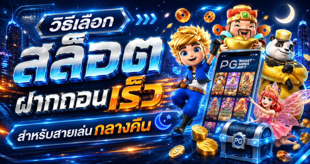 วิธีเลือก สล็อตฝากถอนเร็ว สำหรับสายเล่นกลางคืน